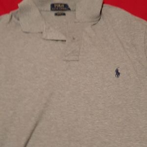 Custom fit gray Ralph Lauren polo shirt